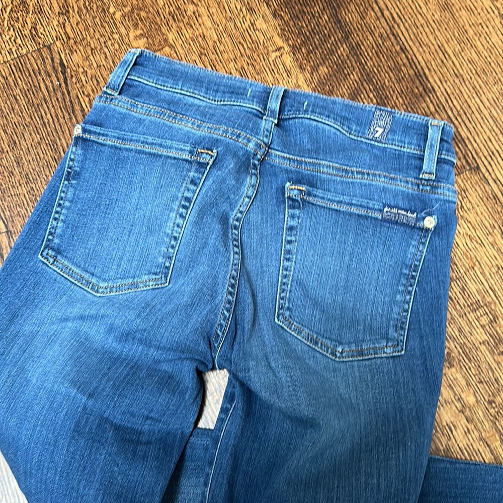 7 For All Mankind sz 27 HIGH WAIST SKINNY SLIM ILLUSION LUXE LOVESTORY - Picture 9 of 9